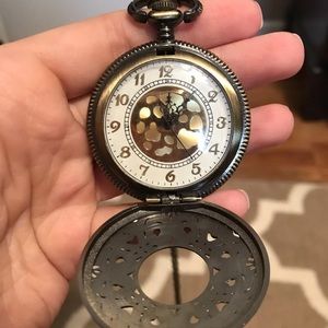 Bronze Clock Necklace